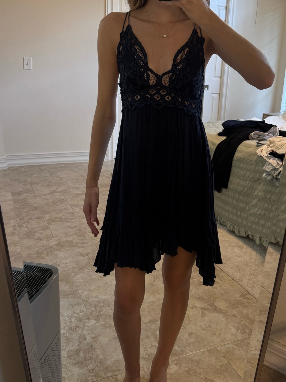 Free people navy mini sundress